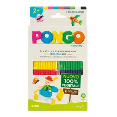 Plasticine Pongo By Giotto 8 Classic Colors