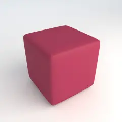 Faux Leather Fireproof Square H 40 Fuchsia Pouf For An Innovative School Environment