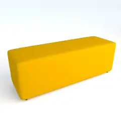 Pouf Ecopelle Ignifugo 3 Posti H 40 Giallo Per Un Ambiente Scolastico Innovativo