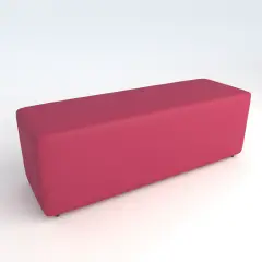 Pouf Ecopelle Ignifugo 3 Posti H 40 Fucsia  Per Un Ambiente Scolastico Innovativo