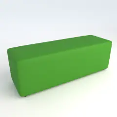 Pouf Ecopelle Ignifugo 3 Posti H 40 Verde  Per Un Ambiente Scolastico Innovativo
