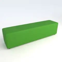 Flame-retardant faux leather ottoman 4 Seats H 40 Green Perfect for Innovative School Environments