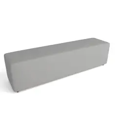 Flame-retardant faux leather ottoman 4 Seats H 40 Gray Perfect For Innovative School Environments