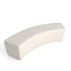 Flame-Retardant Faux Leather Curved 2 Seater H 46 White For Innovative School Environments