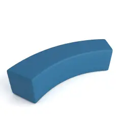 Faux Leather Fireproof Curved 2 Seater H 46 Light Blue For Innovative School Environments