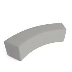 Flame-Retardant Faux Leather Curved 2 Seater H 46 Gray For Innovative School Environments