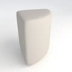 Faux Leather Fireproof Corner Ottoman H 46 White For Innovative School Environments