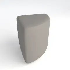 Faux Leather Fireproof Corner Ottoman H 46 Gray For Innovative School Environments