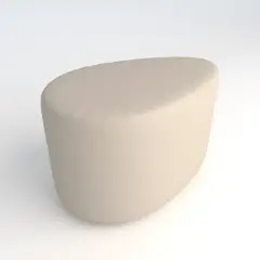 Pouf Ecopelle Ignifugo Goccia H 40 Bianco Per Ambienti Scolastici Innovativi