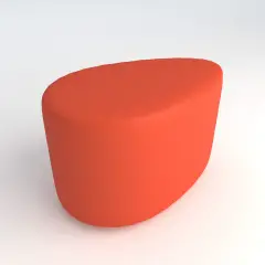 Pouf Ecopelle Ignifugo Goccia H 40 Arancio Per Ambienti Scolastici Innovativi