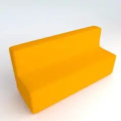 Faux Leather Fireproof Sofa 4 Seats H 40 Yellow For Innovative School Environments