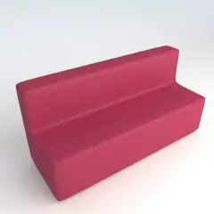 Faux Leather Fireproof Sofa 4 Seats H 40 Fuchsia For Innovative School Environments