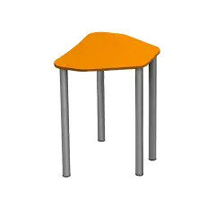 Tavolo Trapezio - Altezza Regolabile 64-82 cm - Arancione - Conforme CAM