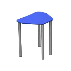 Tavolo Trapezio - Altezza Regolabile 64-82 cm - Blu - Conforme CAM