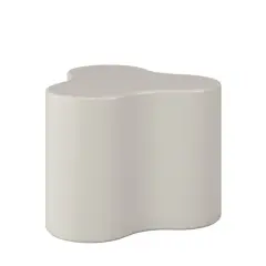 Pouff Trifoglio in Similpelle Altezza 45 cm. Colore Grigio Sabbia