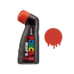 Uni Posca MOP'R Con Erogatore a Spugnetta - Tratto 3-19 mm - Rosso