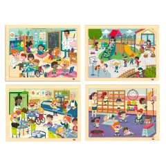 Observation Puzzles: the Inclusive School, Set 4 Ecological Wooden Puzzles