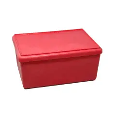Container with Re-Wood Lid, 100% Material , PEFC Certified, Red