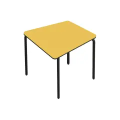 Tavolo Milo Impilabile – Cm 64x60 - Altezza 59 cm – Giallo - Conforme CAM
