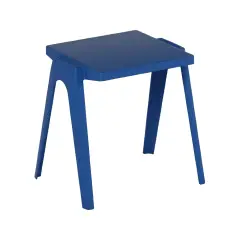 Polypropylene Stackable Single Seat Bench for Outdoors, Height 59 cm. Blue