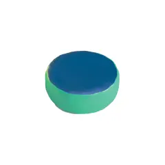 Small Round Pouf ø 75 cm. Green-Blue