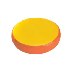 Large Round Pouf ø 120 cm. Yellow-Orange