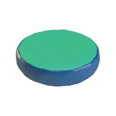 Large Round Pouf ø 120 cm. Green-Blue