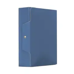 Cartella Portaprogetti Con Bottone Blu Dorso 6 Cm