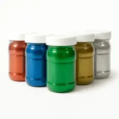 Eco-friendly Recycled Cellulose Glitter, Bio-Glitter Medium Grain 50 Gr. Five Assorted Colors