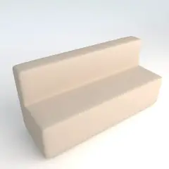 Faux Leather Fireproof Sofa 4 Seats H 46 White For Innovative School Environments