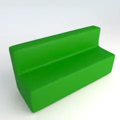 Faux Leather Fireproof Sofa 4 Seats H 46 Green For Innovative School Environments