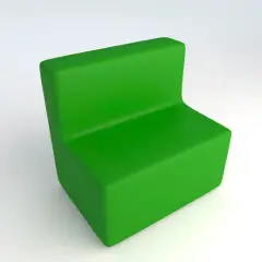 Flameproof Faux Leather Sofa 2 Seats H 46 Green For Innovative School Environments