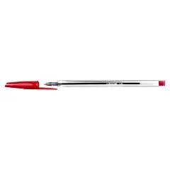 Red Crystal Ballpoint Pen 1.0mm With Cap - Pack of 50 pcs