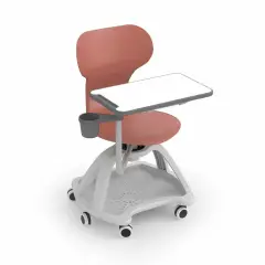 Mia Table Chair on Wheels with Backpack Holder Size 7 Red For Innovative School Environments