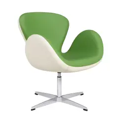 POLTRONA GIREVOLE SIMONE - BIANCO VERDE