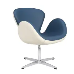 POLTRONA GIREVOLE SIMONE - BIANCO AZZURRO