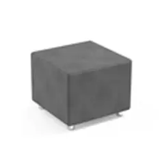 SQUARE POUFF H 45 CM - GRAY