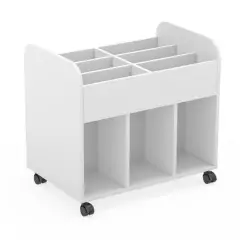 VICTORY BOOK TROLLEY CM.56X84X77H WHITE