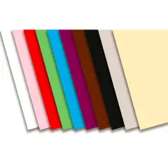 Premium Smooth Colored Paperboard 35x50 cm. 35x50 Supplementary Assortment 30 Sheets