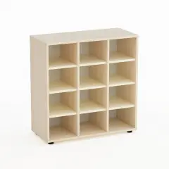 Cabinet Kubò Birch 12 Boxes H 90 Cm. Magnolia - CAM Compliant