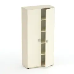 Kubò Birch 2 Doors H 180 cm Nursery School Cabinet. Magnolia - CAM Compliant