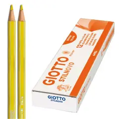 Giotto Stilnovo Pencil Crayons - 12 Pieces - Yellow