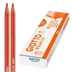 Giotto Stilnovo Pencil Crayons - 12 Pieces - Red