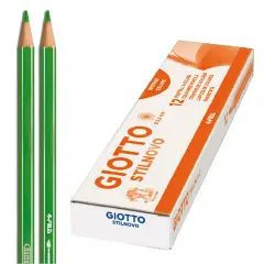 Giotto Stilnovo Pencil Crayons - 12 Pieces - Green