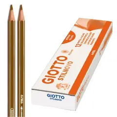 Giotto Stilnovo Pencil Crayons - 12 Pieces - Brown
