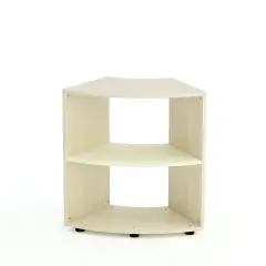 Kubò School Cabinet Birch Curved 60 Degrees H 75 cm. Magnolia Shelves - CAM Compliant