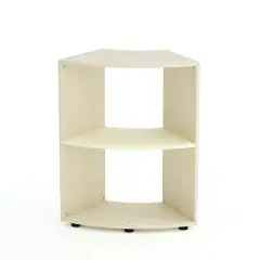 Kubò Birch Curved School Cabinet 60 Degrees H 90 cm. Magnolia Shelves - CAM Compliant