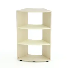 Kubò Birch Curved School Cabinet 60 Degrees H 110 cm. Magnolia Shelves - CAM Compliant