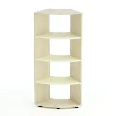 Kubò Birch Curved School Cabinet 60 Degrees H 150 cm. Magnolia Shelves - CAM Compliant