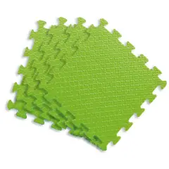Children's Puzzle Mats made of Eva 60x60 cm. Set 4 Pieces Lime Green